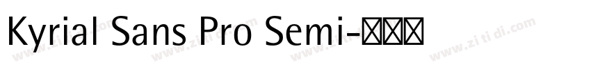 Kyrial Sans Pro Semi字体转换